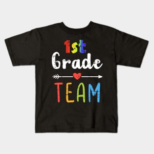 1st Grade Team Back To School Student Teacher Squad Kids T-Shirt